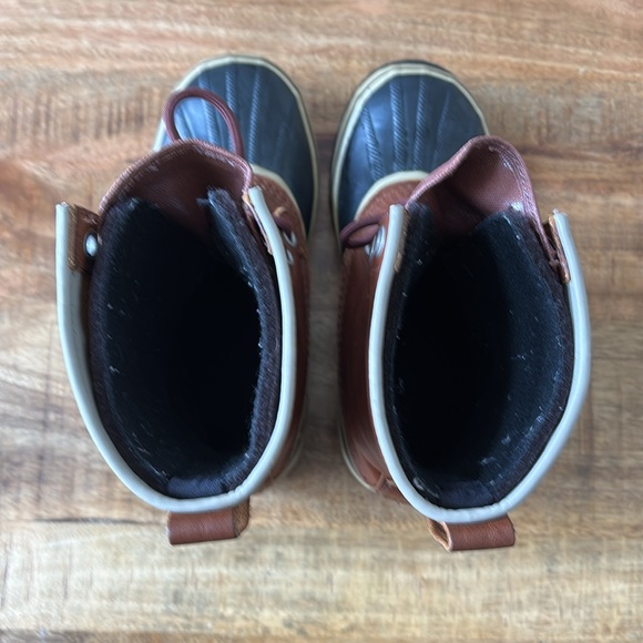 Sorel Brown and Black Leather Waterproof Boots - Picture 7 of 10